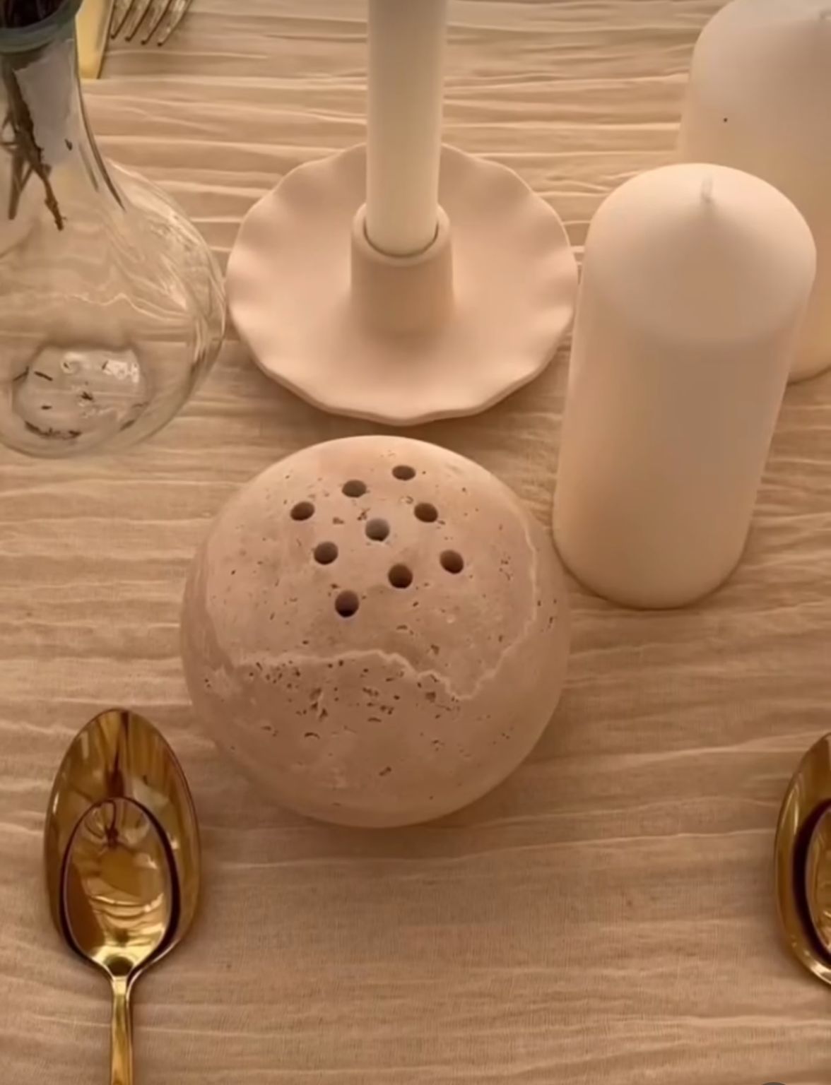 Travertine Burner